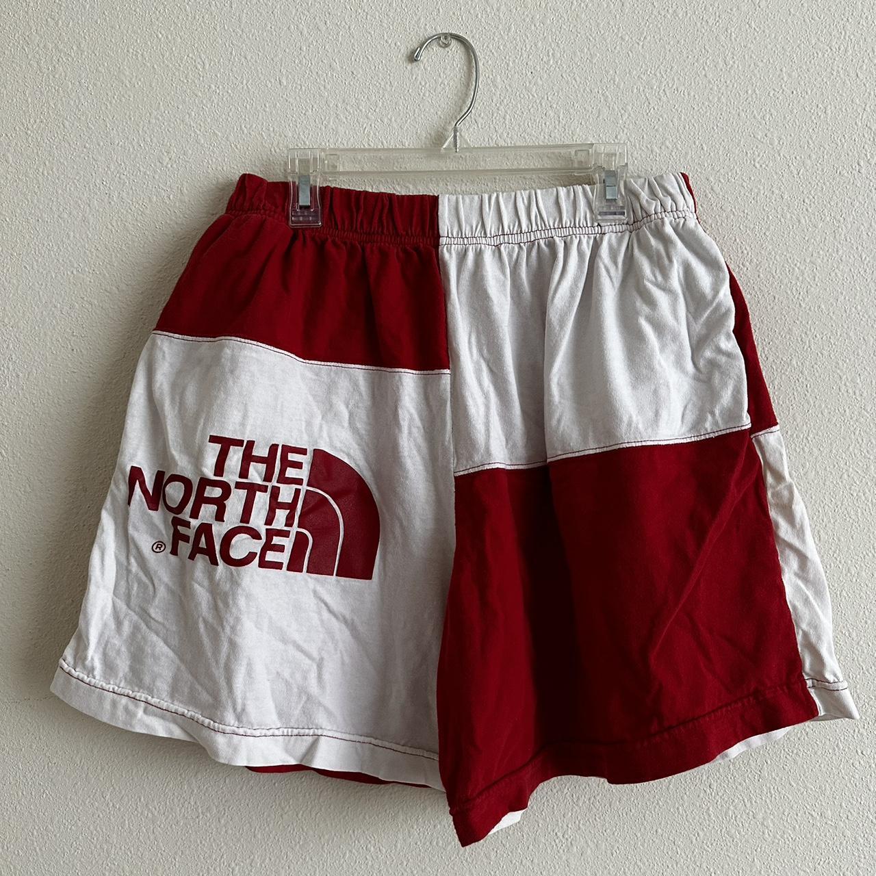 The North Face Women's Red and White Shorts | Depop