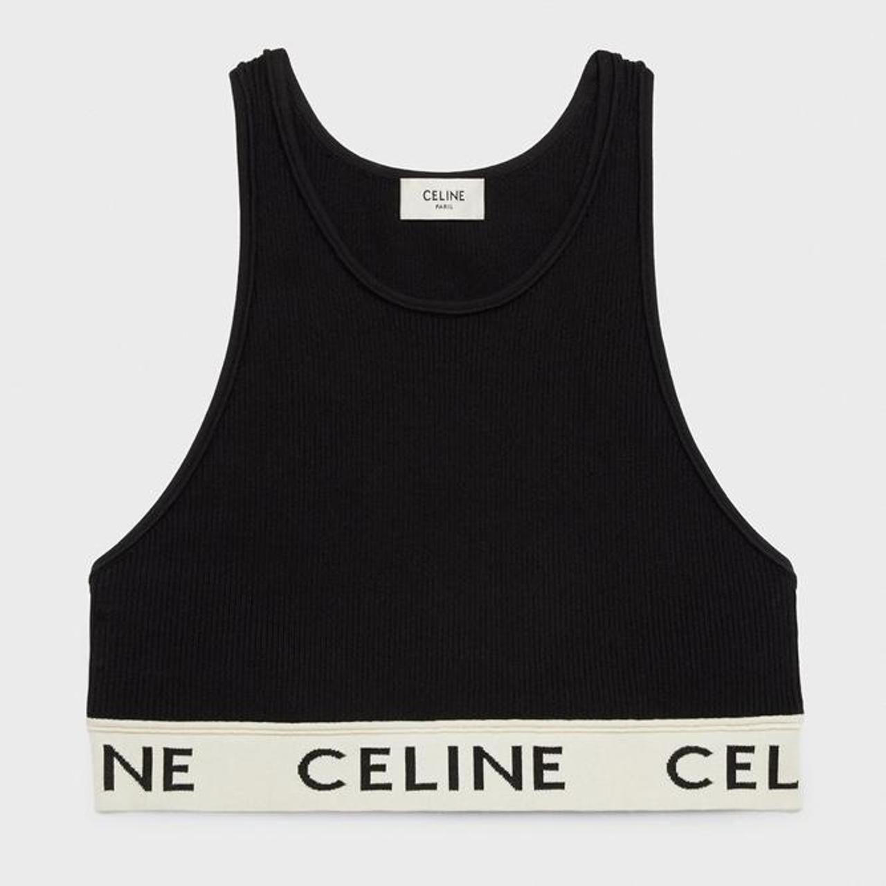 CELINE Women's Crop-top | Depop