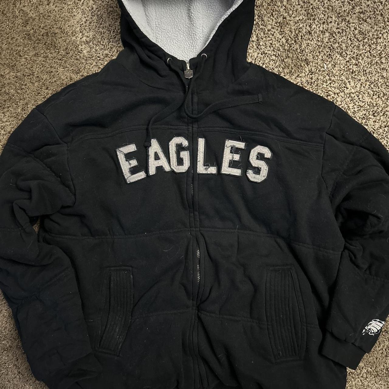 sick vintage eagles nfl sherpa lined jacket with. Depop