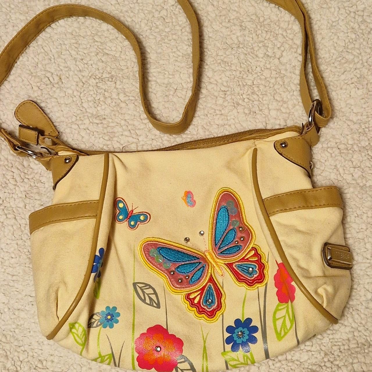Rosetti Butterfly Embroidered Handbag | eBay