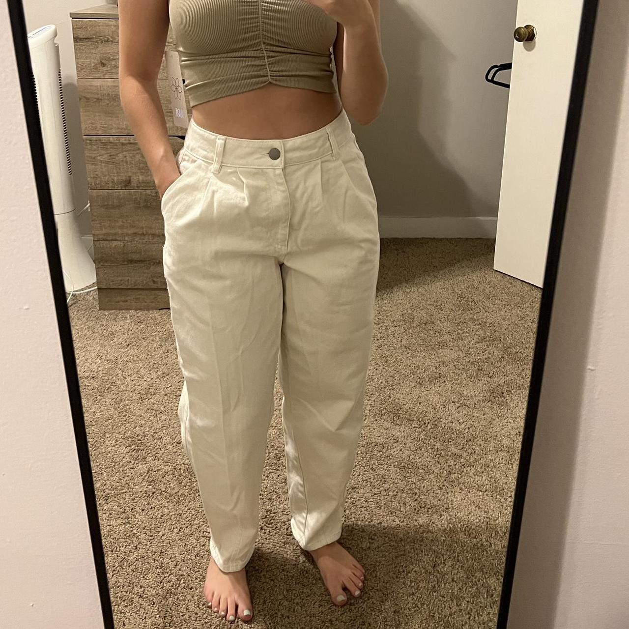 Women's Cream Jeans Depop