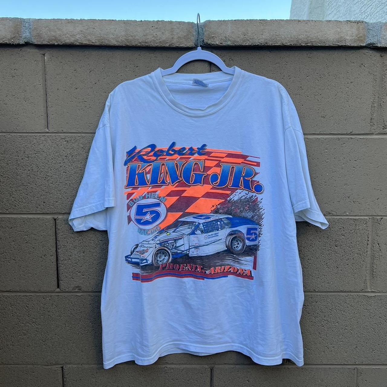 Y2K Robert King Jr. Racing Tee -XL, best fits... - Depop