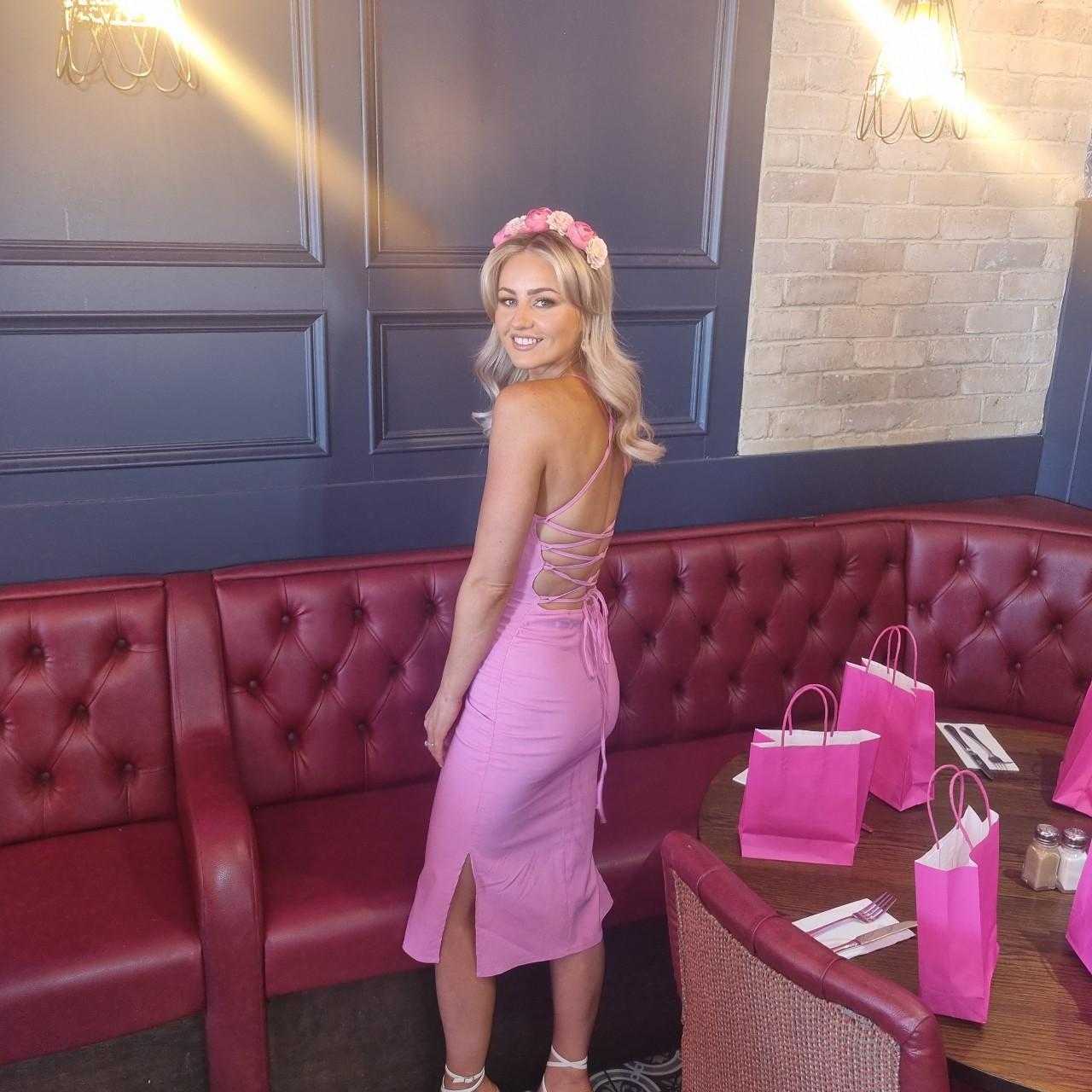 asos nike pink dress