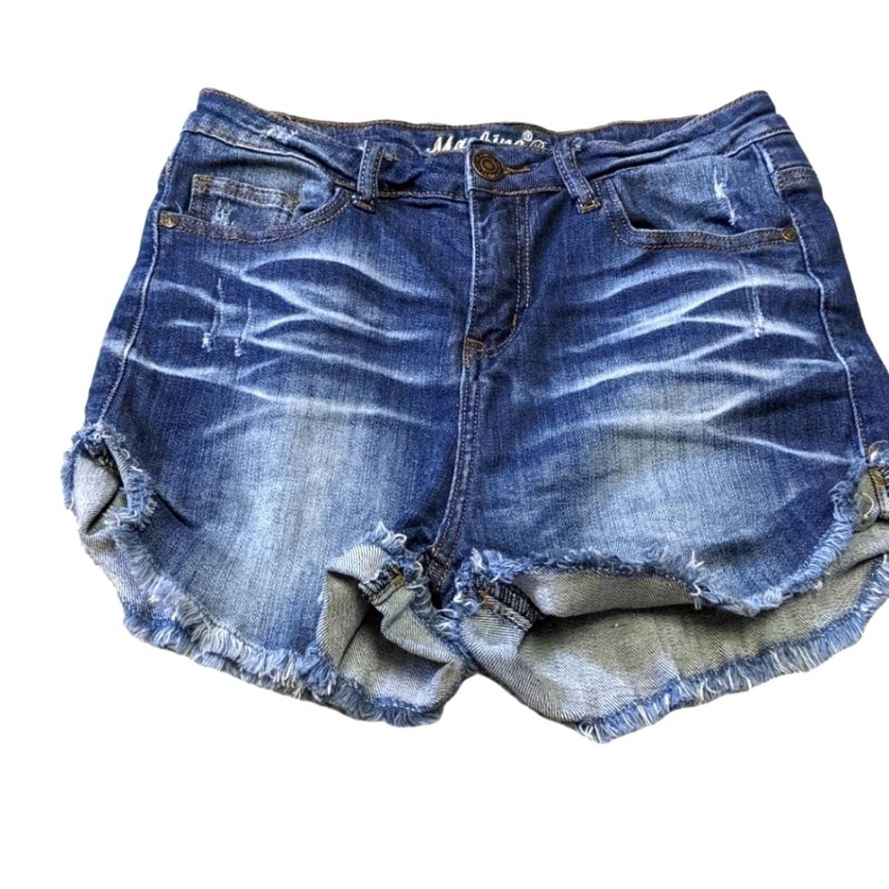 Women's Blue and White Shorts | Depop