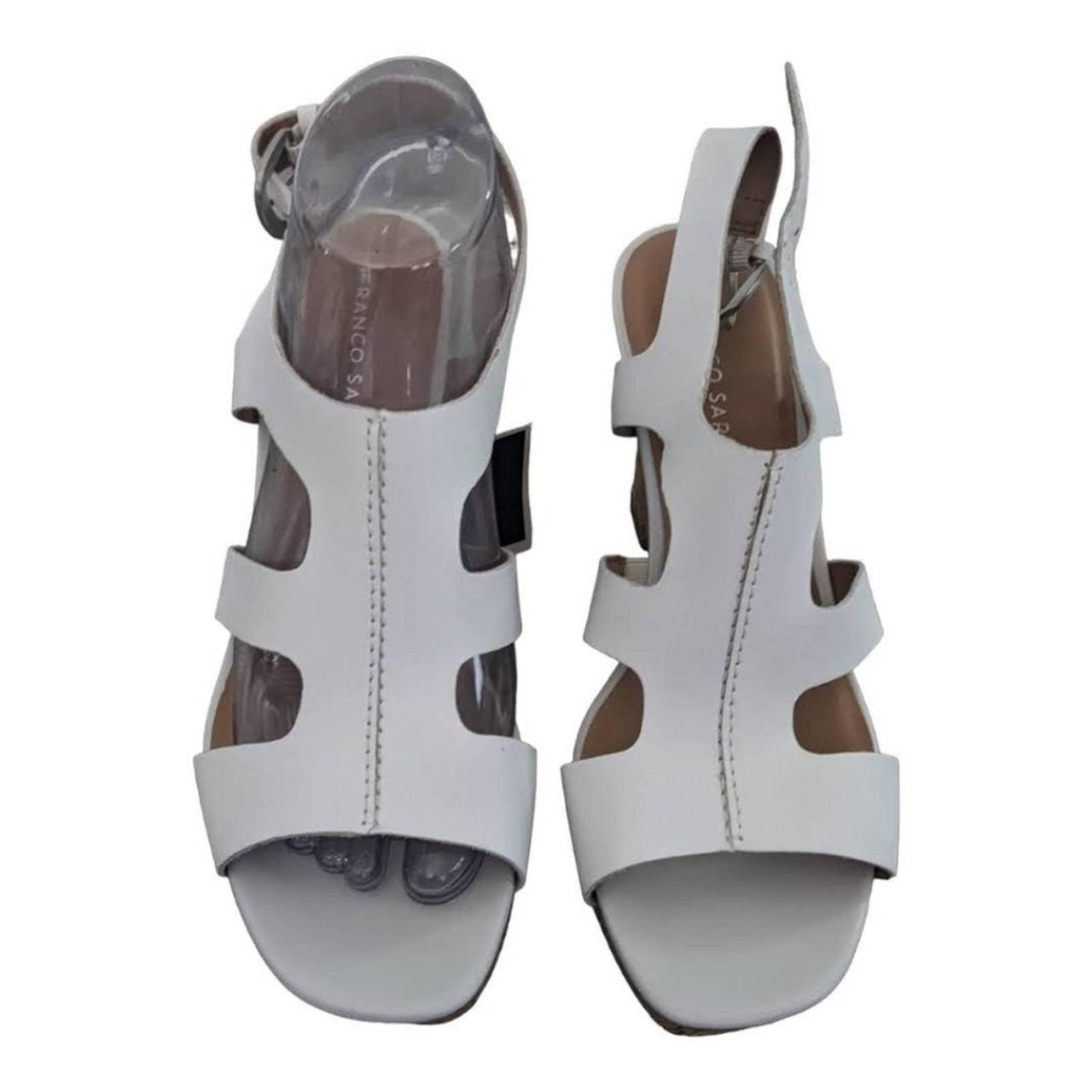 franco sarto white sandals