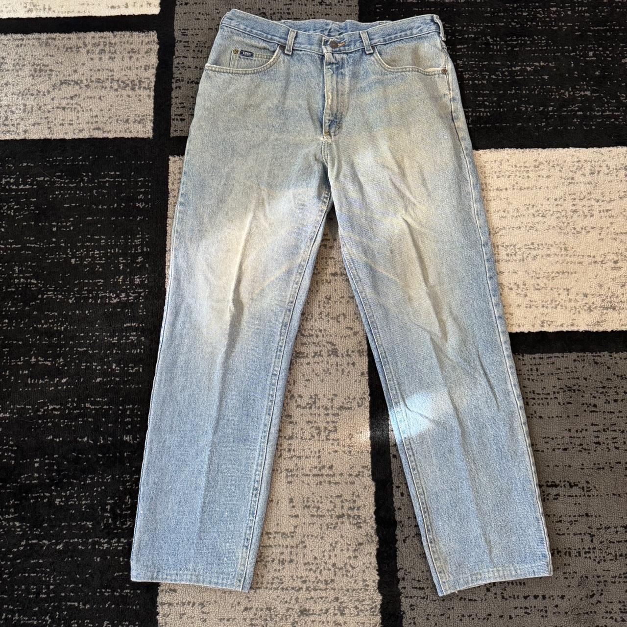 Vintage LEE jeans crazy fade on the front with... - Depop