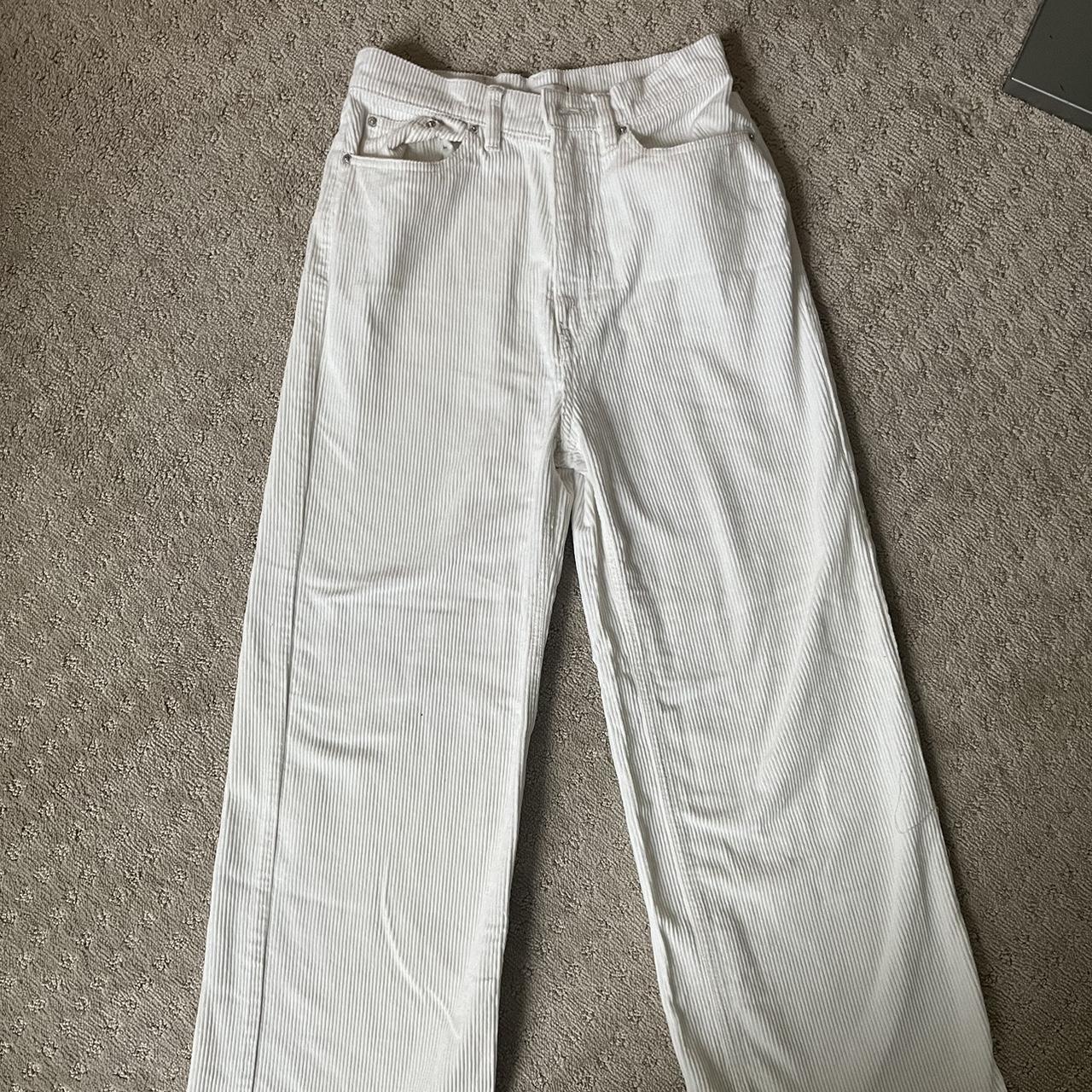 Urban Outfitters white corduroy pants! - Size:... - Depop
