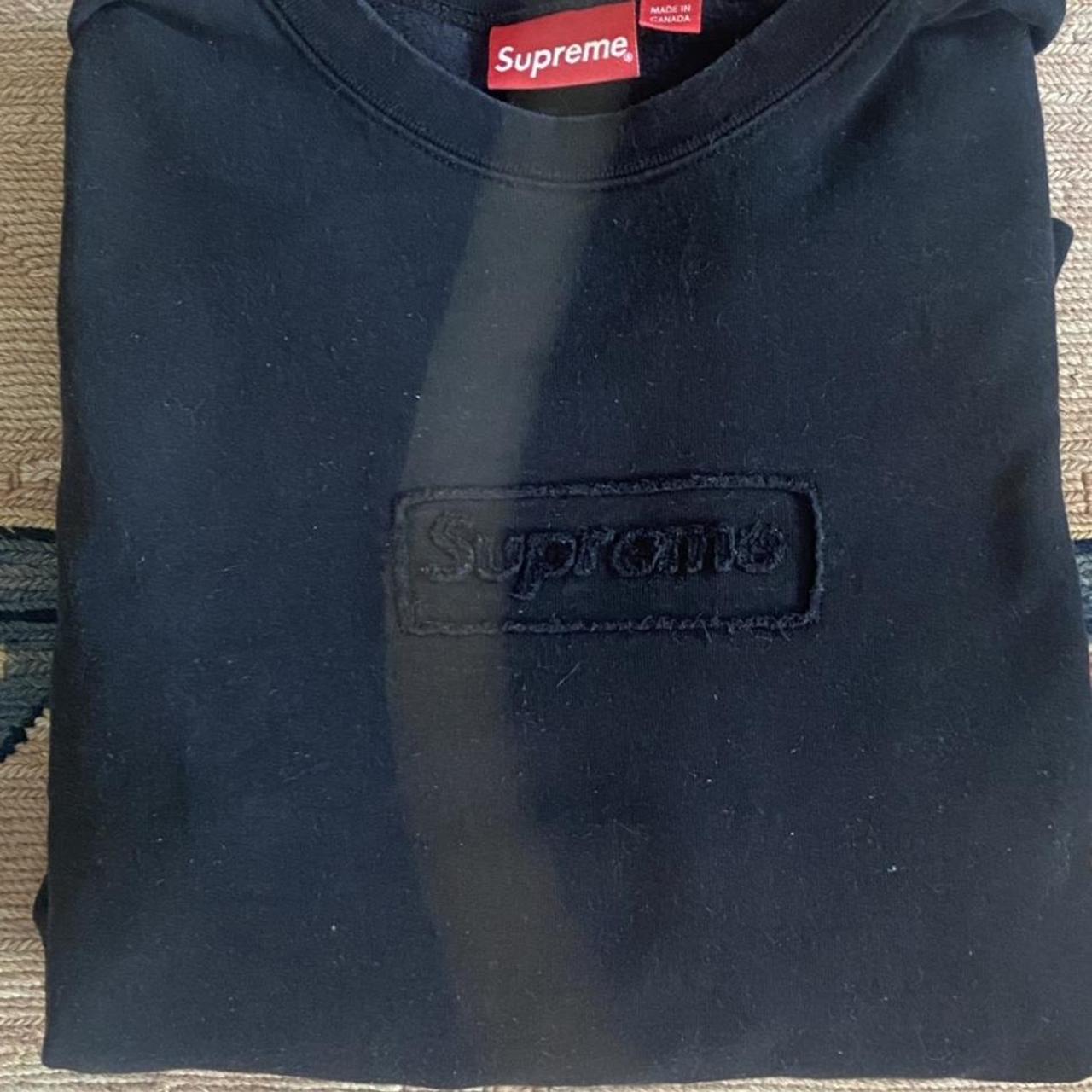 SUPREME NEW YORK BOX LOGO CREWNECK Black on black... - Depop