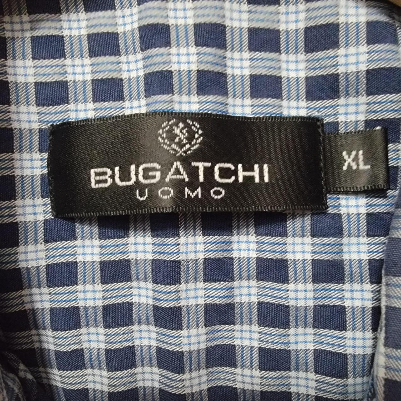 Bugatchi Men's White and Navy Shirt (4)