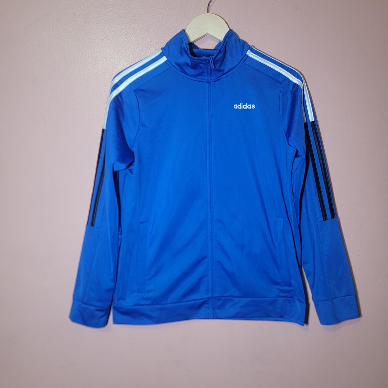 Women's adidas zip up jacket size L 14/16 kids but... Depop
