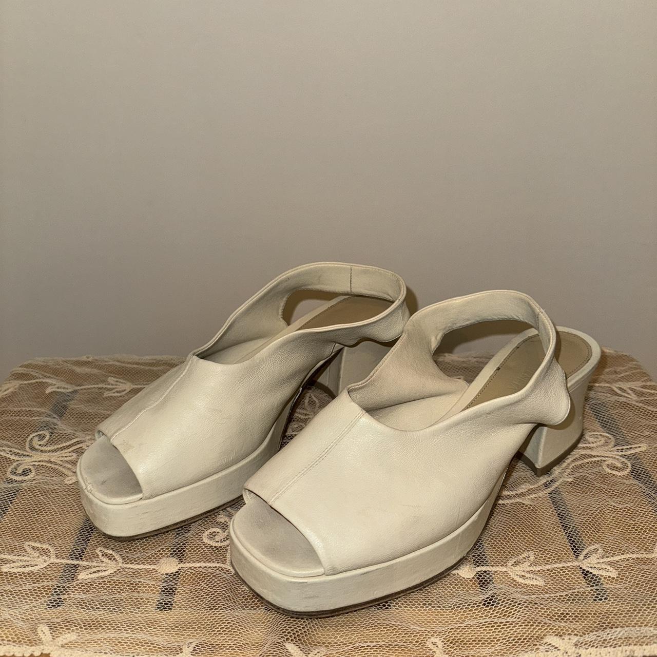 COS White Leather Strap Sandals size offers 8