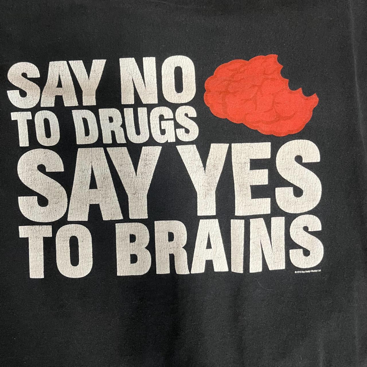 Say No To Drugs Say Yes To Brains Vintage Graphic Depop 6095