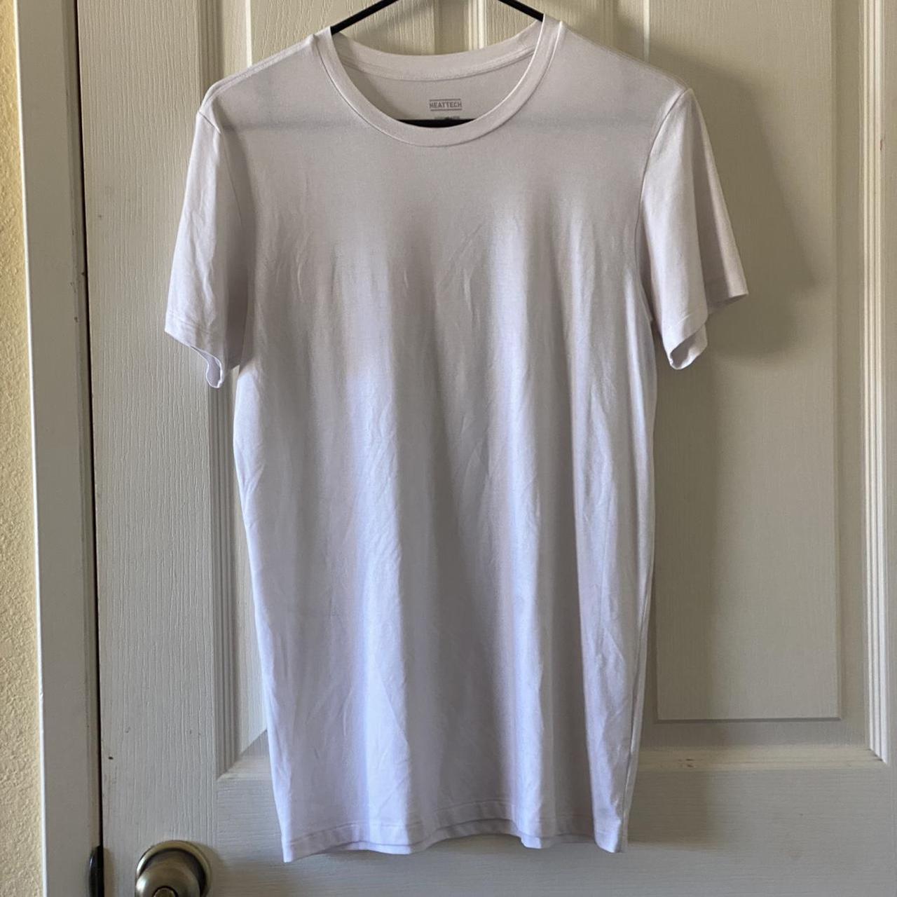 Uniqlo heat tech white short sleeve t shirt. Never... - Depop