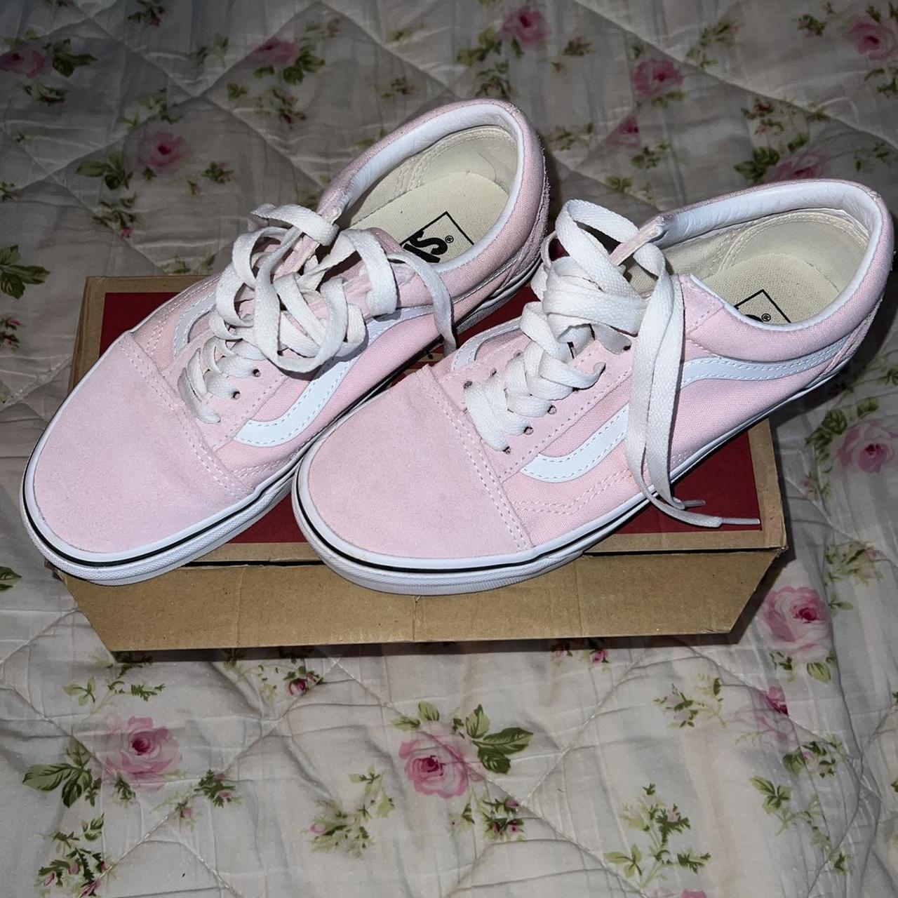 Chalk pink vans womens sale