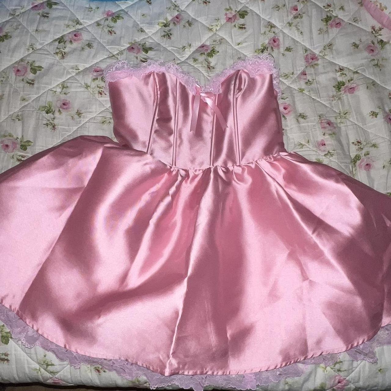 Pink Corset dress Size large SOLD OUT... - Depop