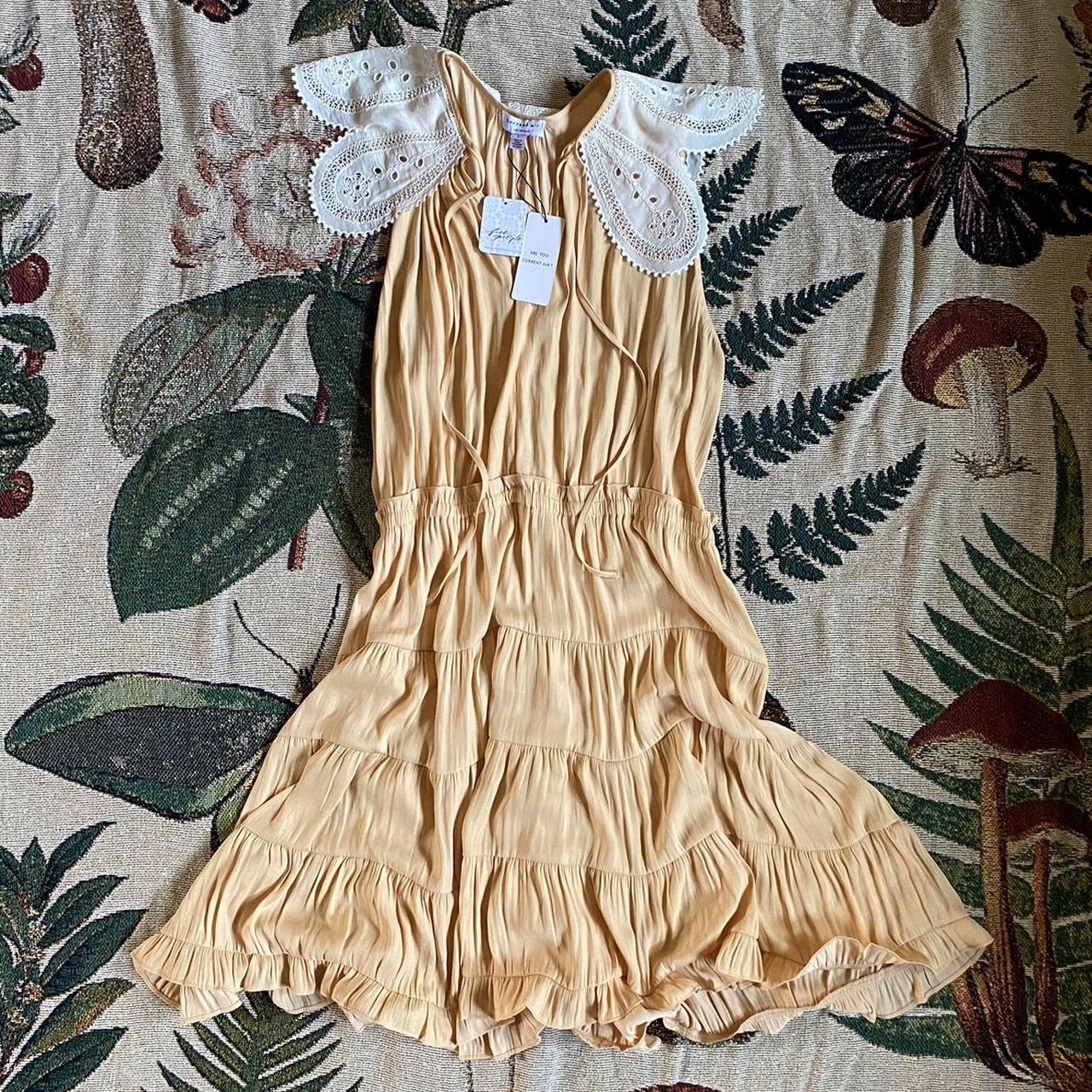 Free people hotsell yellow lace dress