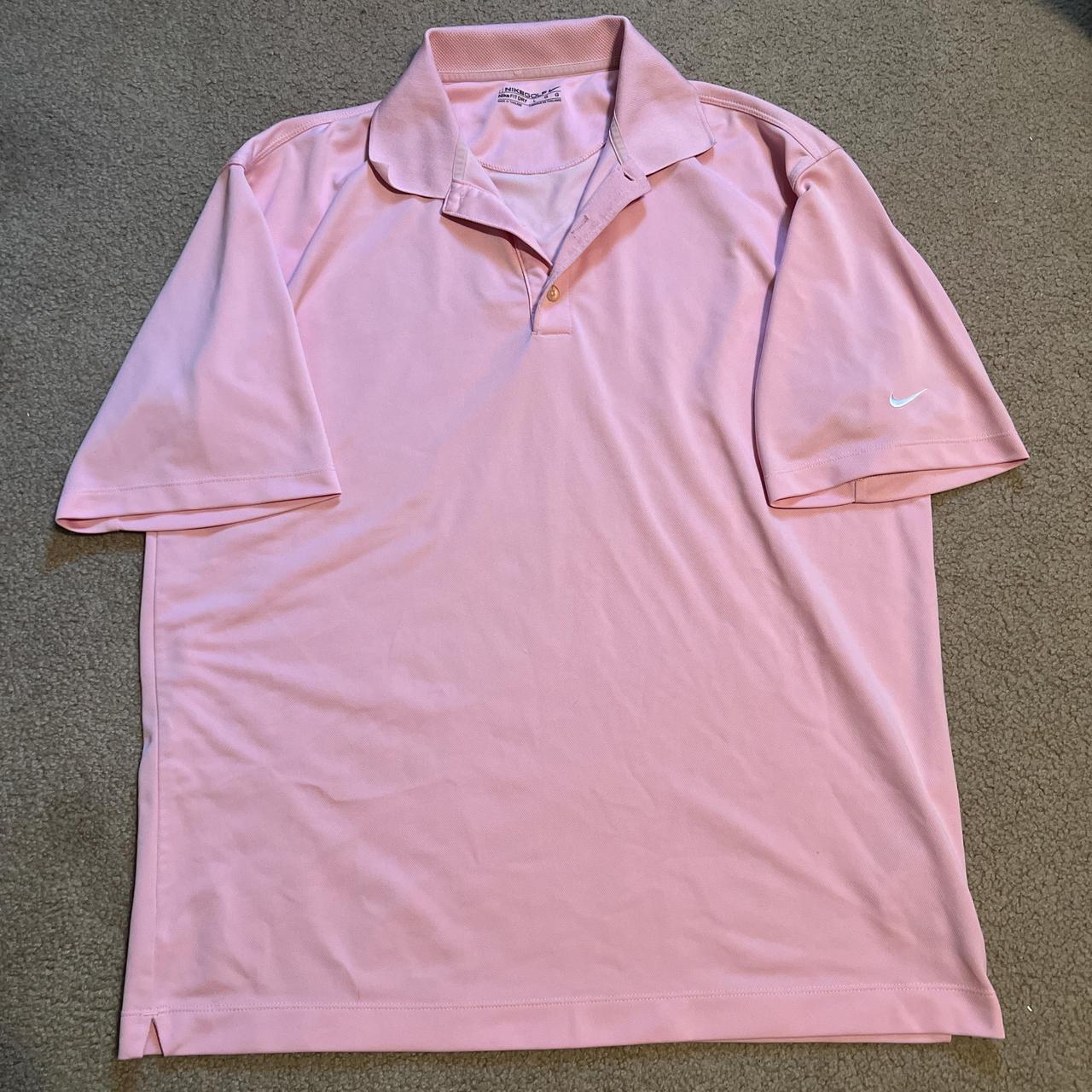 mens nike pink golf shirt