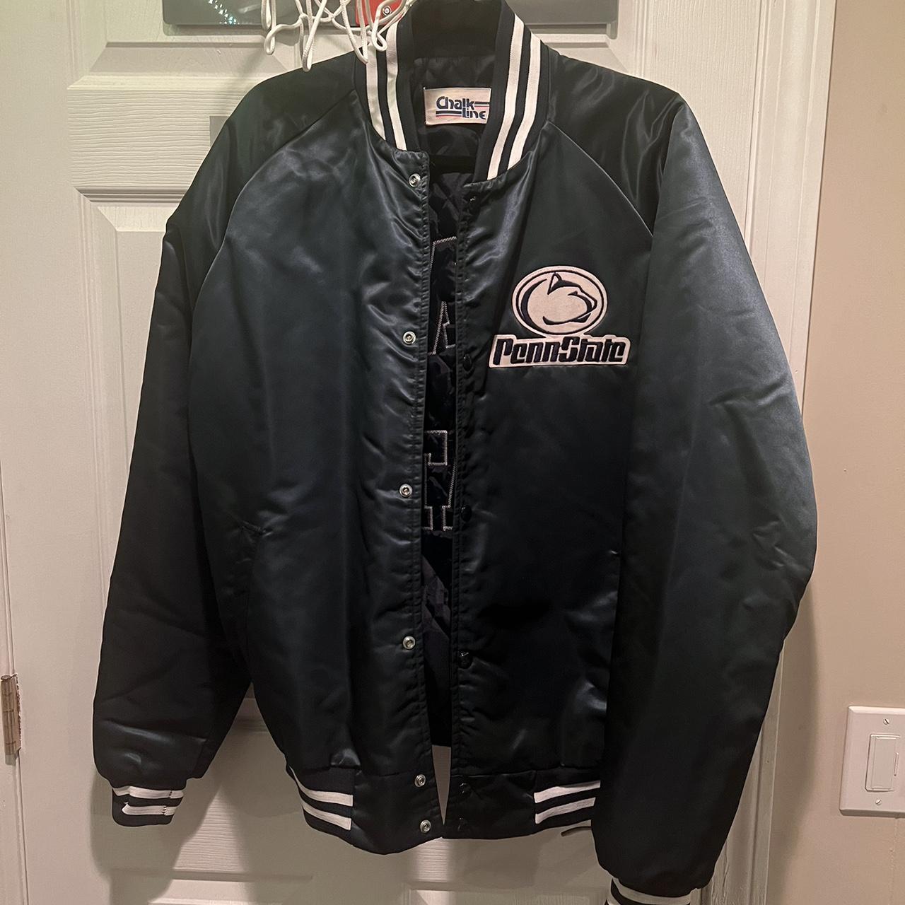 Vintage 90s Made in USA Satin Varsity Jacket with a... Depop