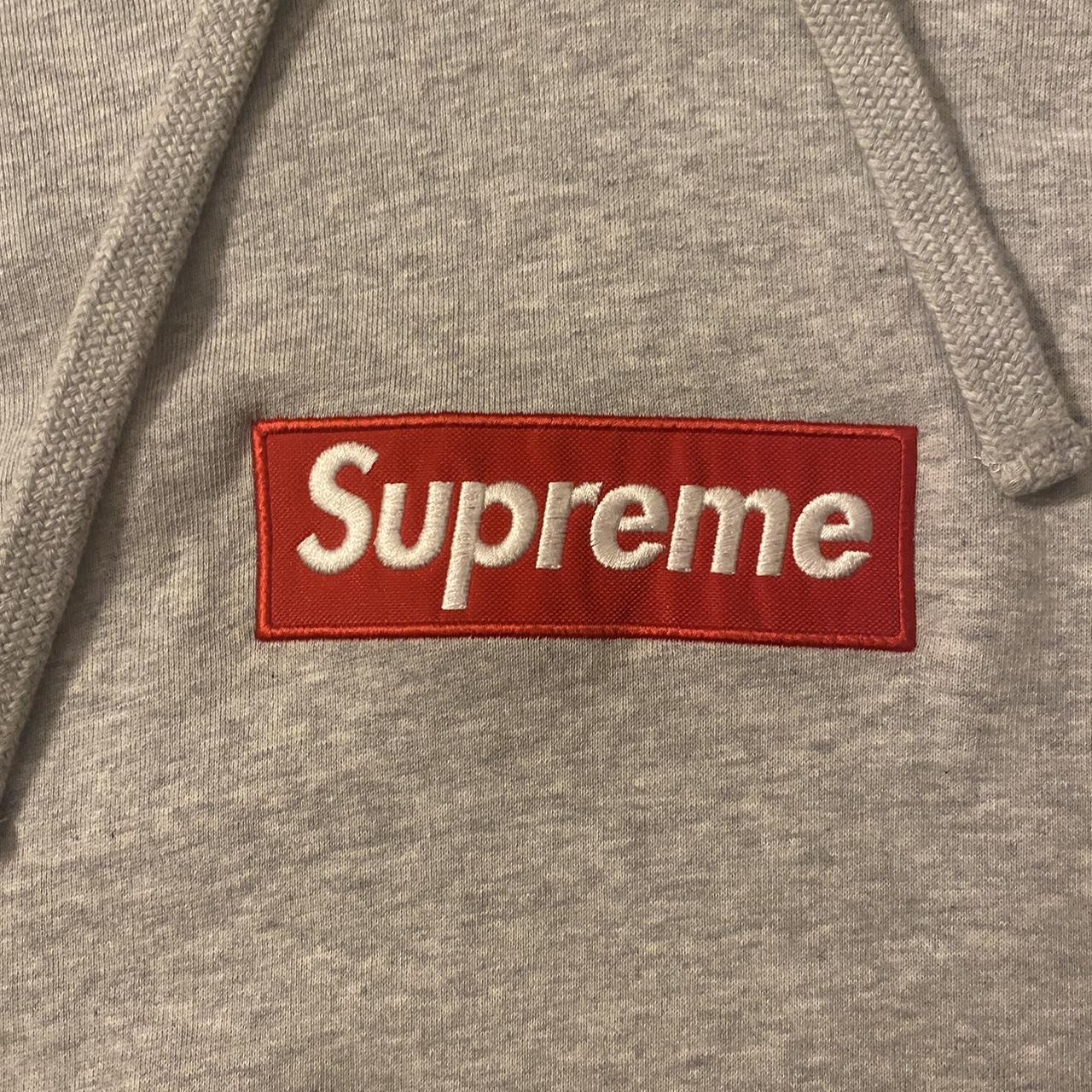 Heather gray supreme hoodie worn a few times also... - Depop