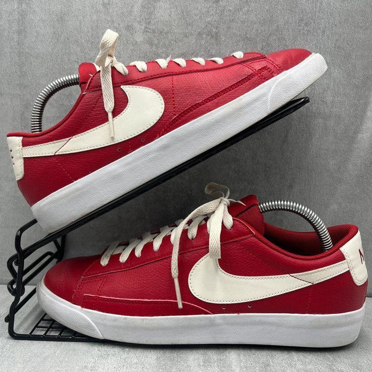 Nike Trainers Blazer Low Red White Leather 7 41. Depop