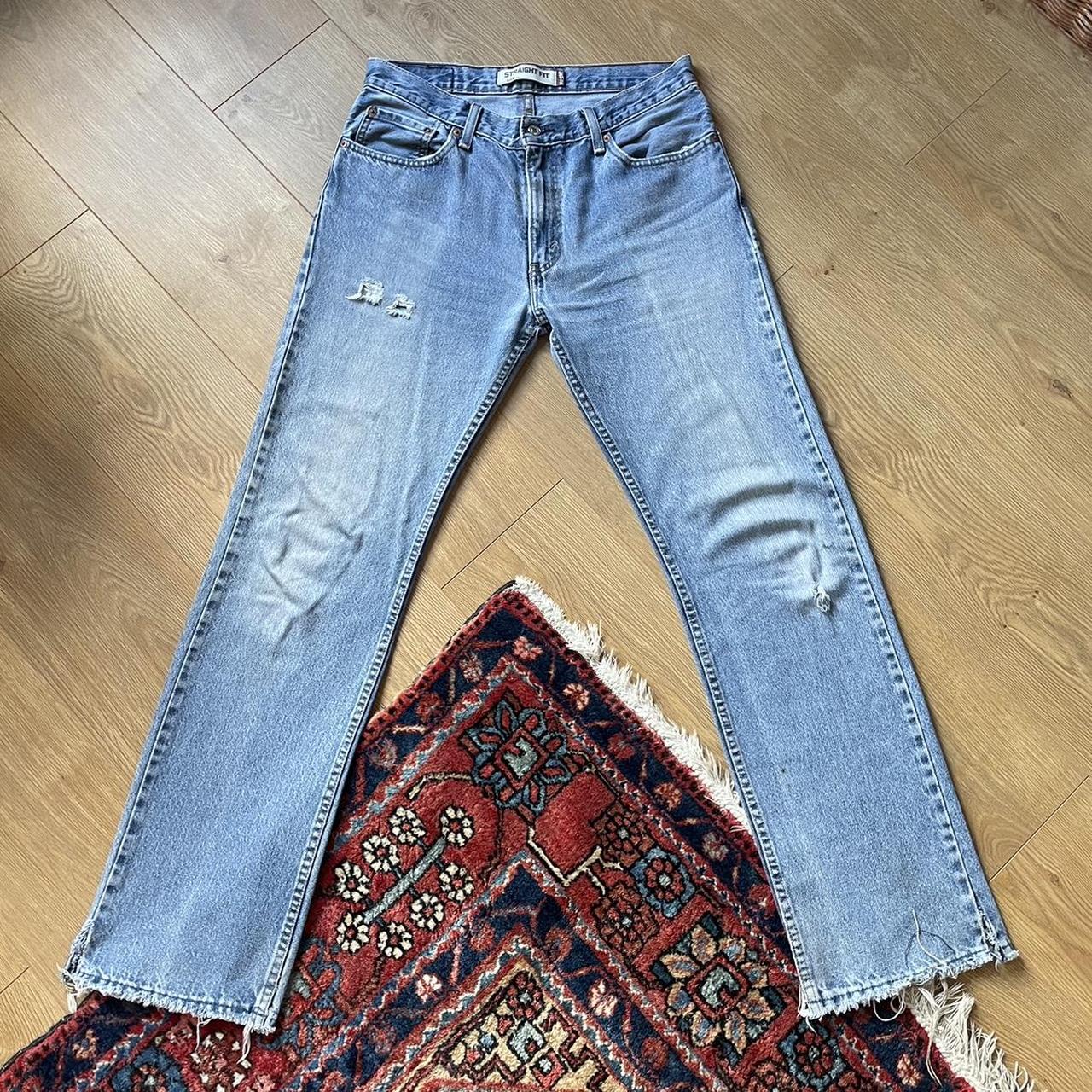 Levi s 505 w33 l34 denim jeans Light blue wash Depop