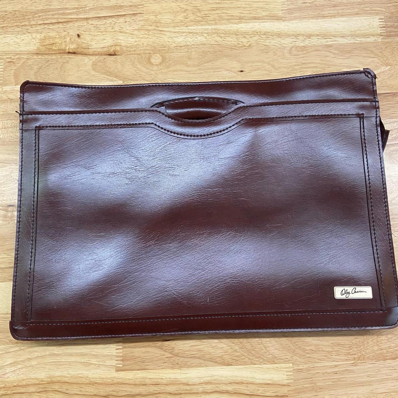 90's vintage leather attaché briefcase by Oleg... - Depop