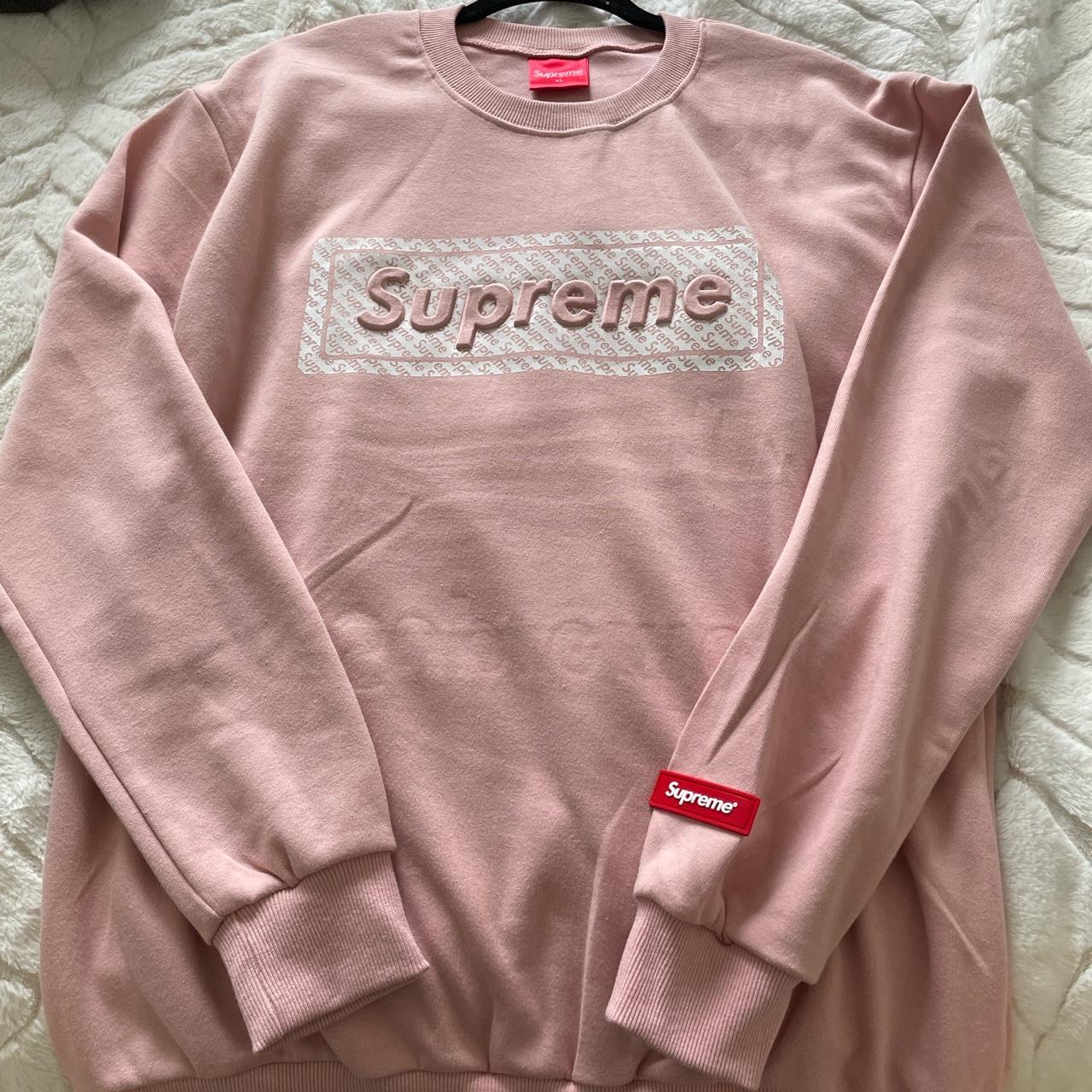 Supreme Women S Pink Jumper Depop