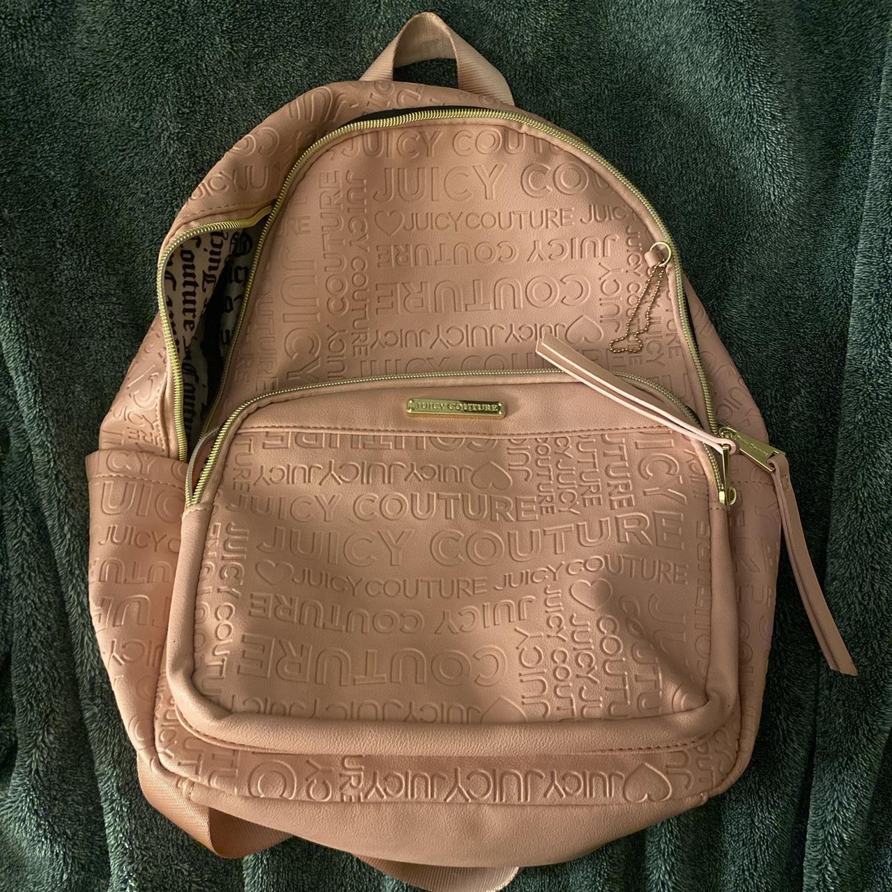 Juicy Couture Backpack Tan and black bag with the - Depop