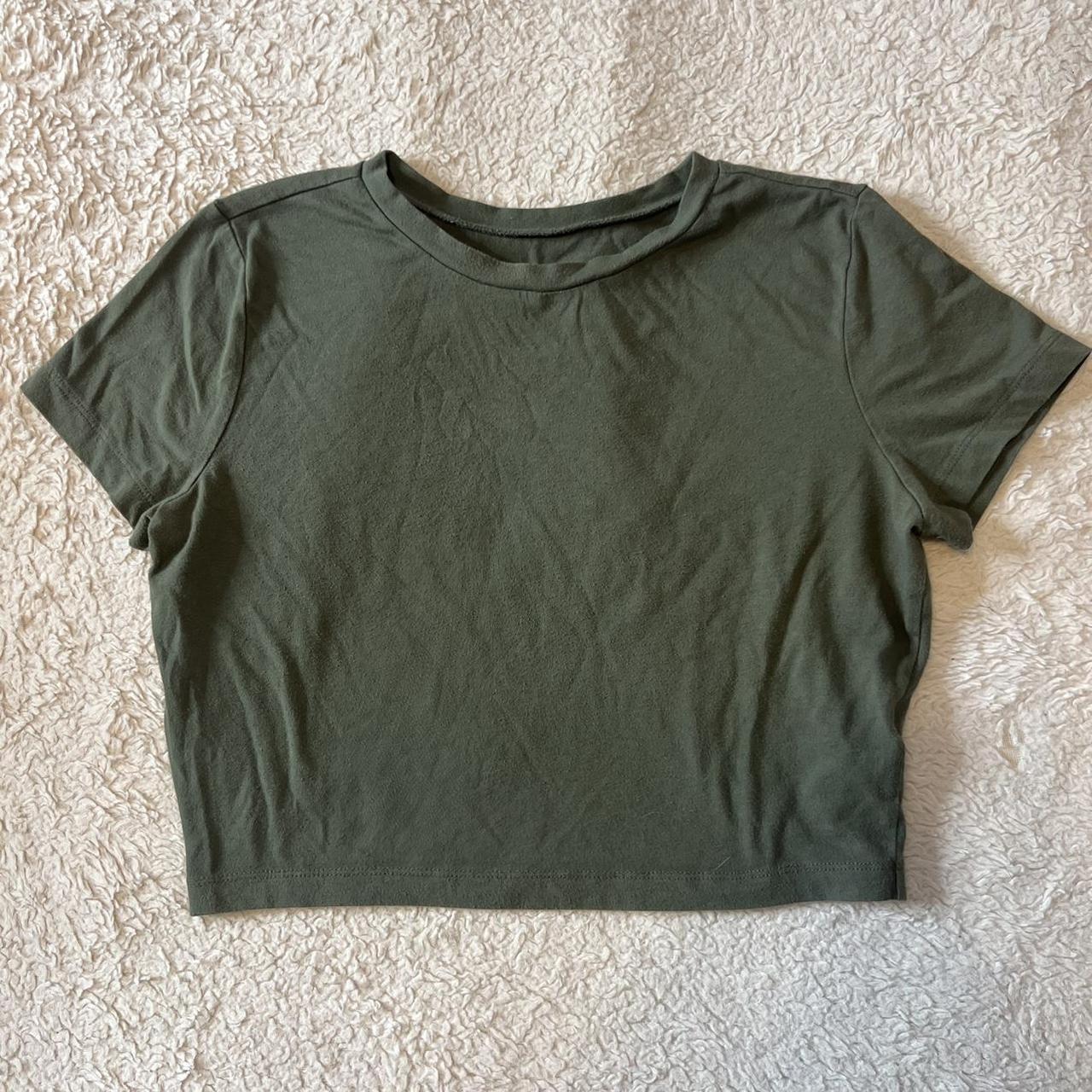 Olive Green Wild Fable Crop Top Size large In good... - Depop