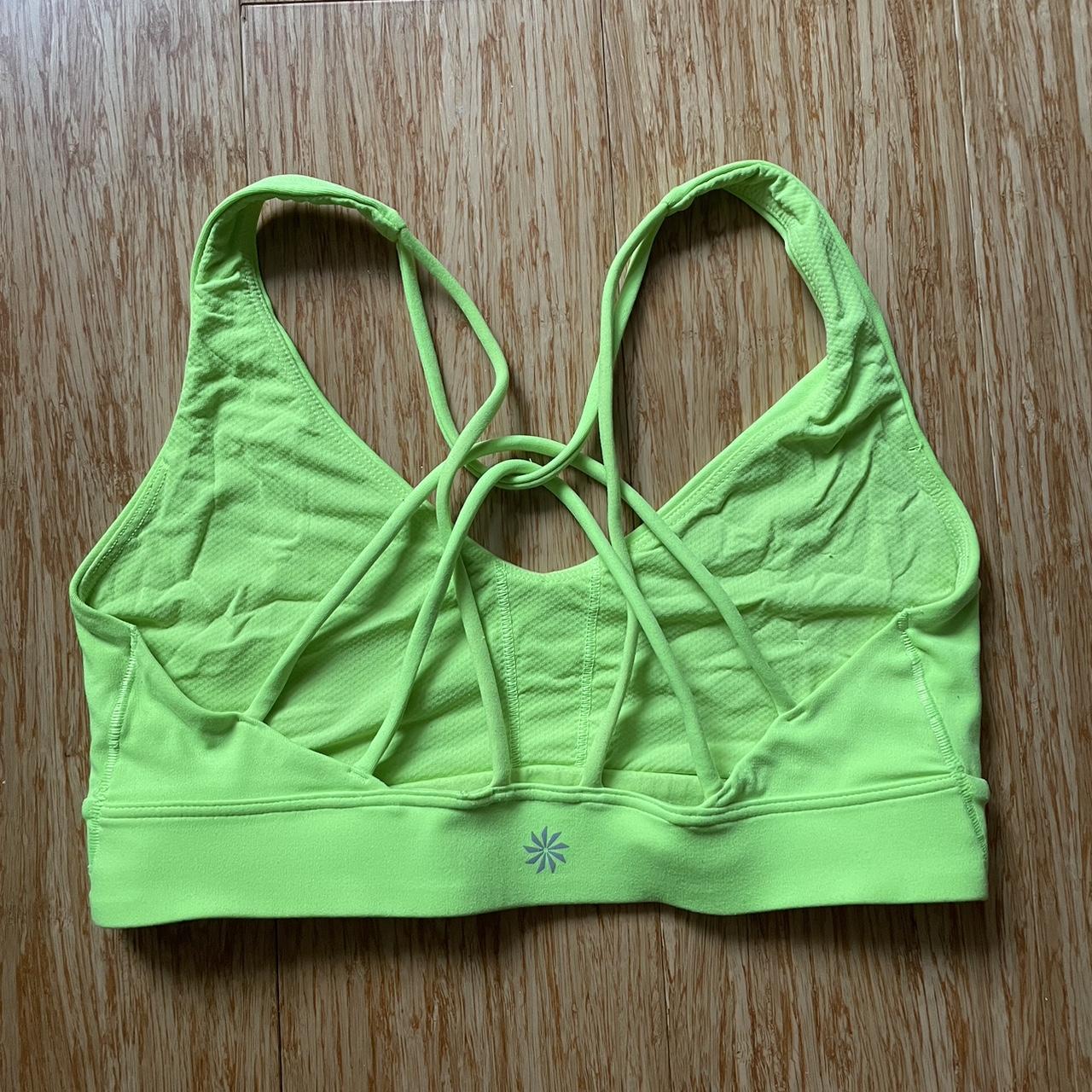 Athleta Women's Green Bra | Depop