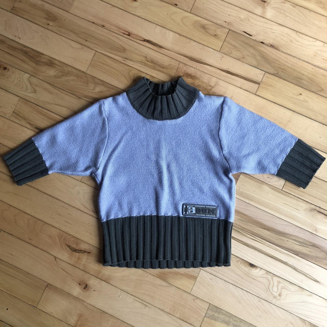 Y2K B.U.M. Equipment Quarter Sleeve Sweater. Girls... Depop