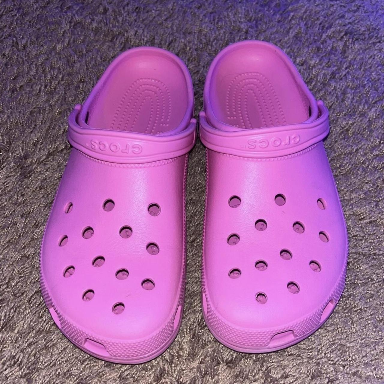 Mens pink Crocs shoes size 13 Worn once Like new... - Depop