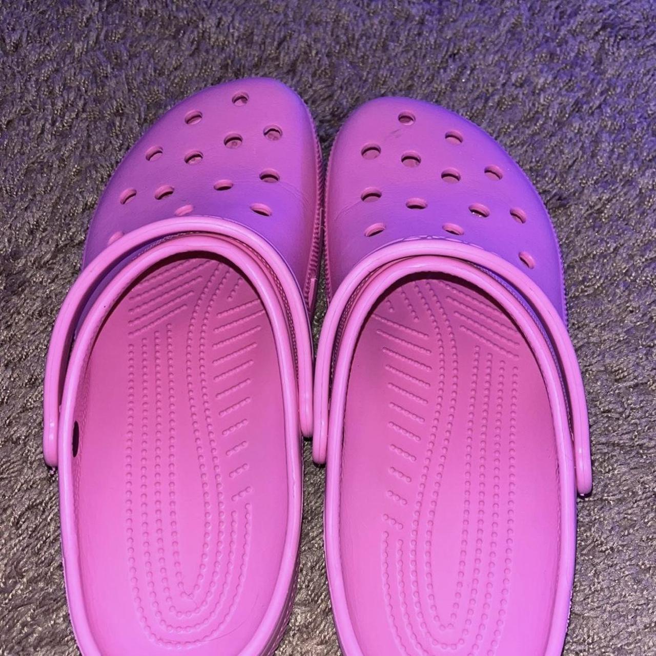 Mens pink Crocs shoes size 13 Worn once Like new... - Depop