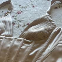 Zara champagne cream satin corset Brand new with - Depop