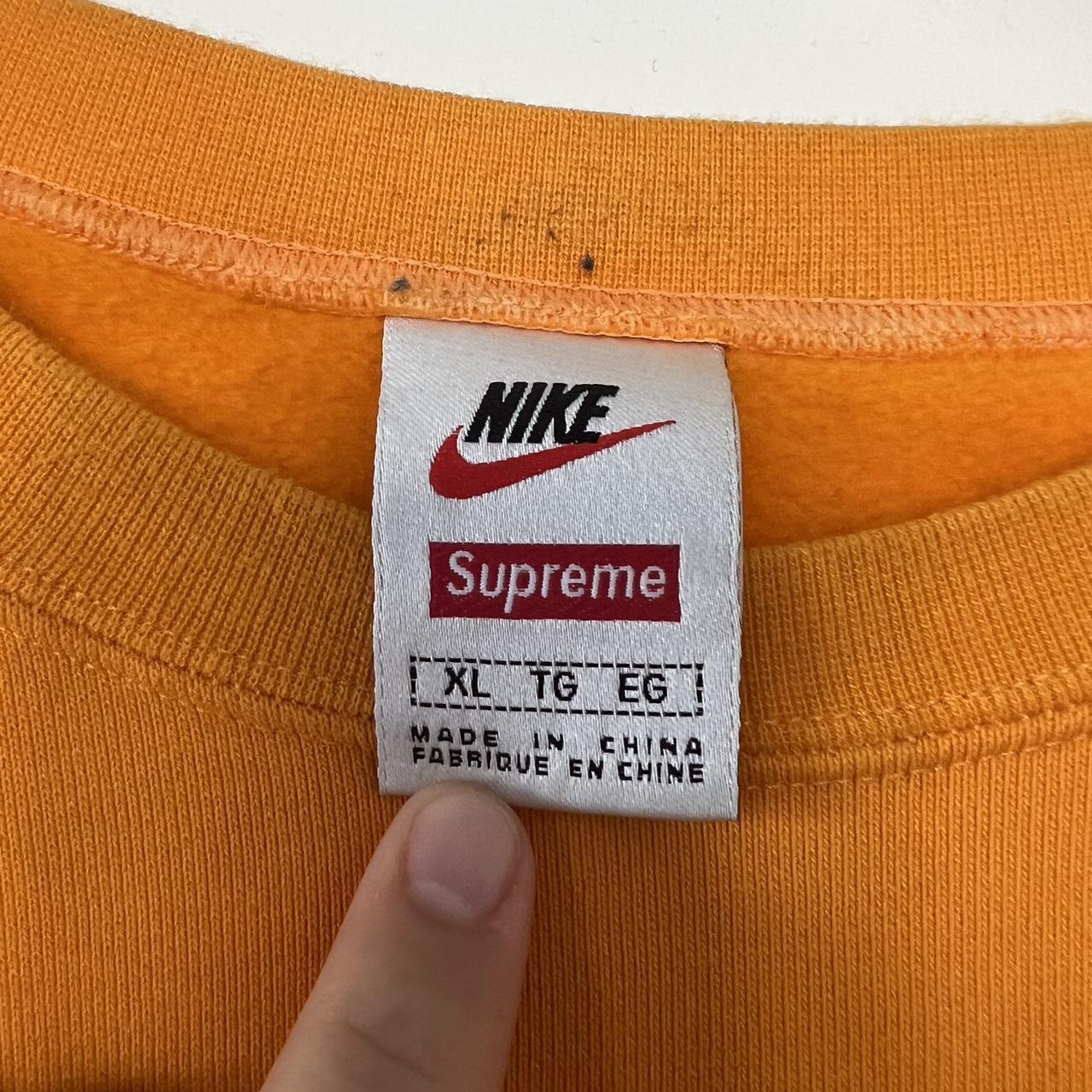 Supreme nike discount jewel crewneck orange