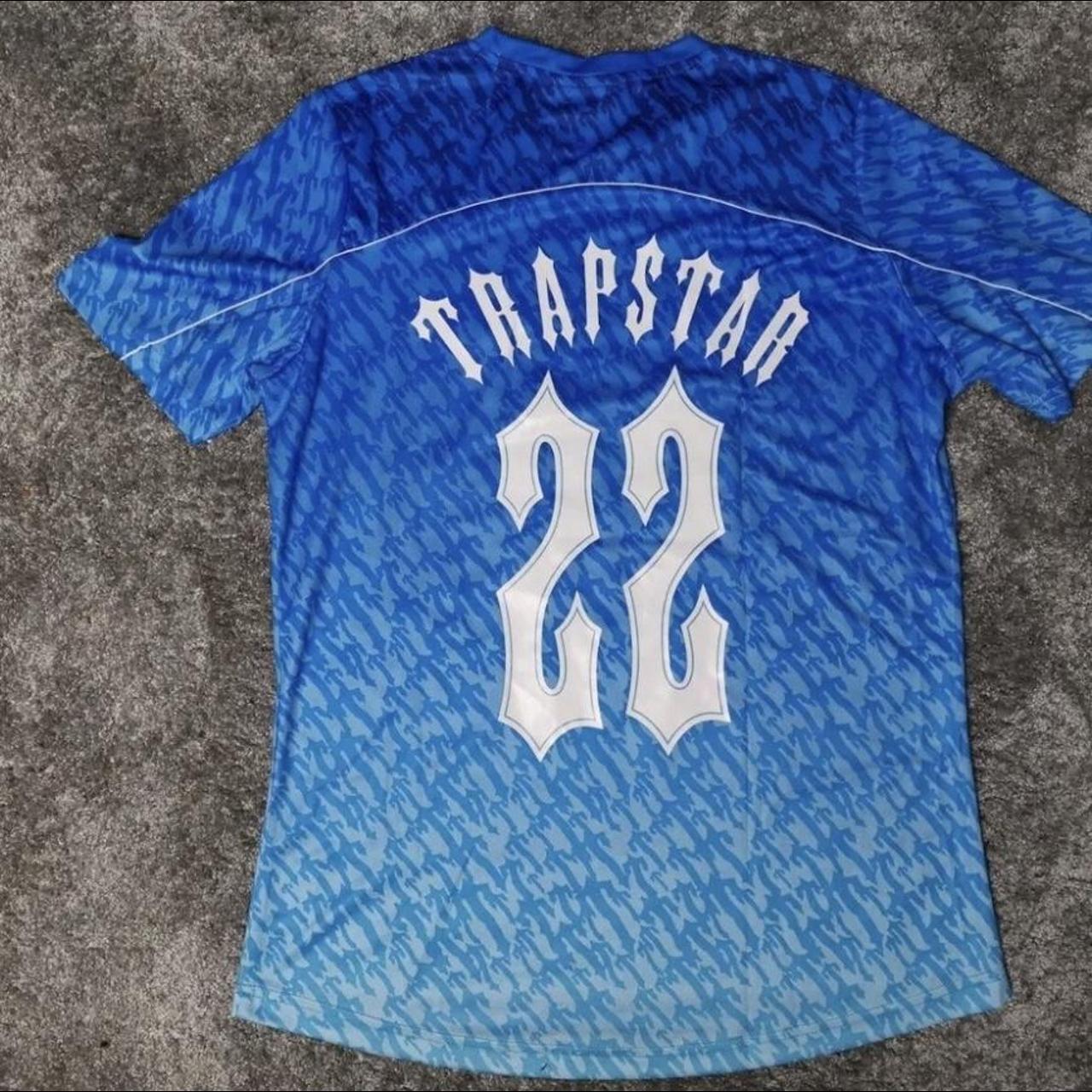 Trapstar Football JERSEY Blue Gradient Size large no... Depop