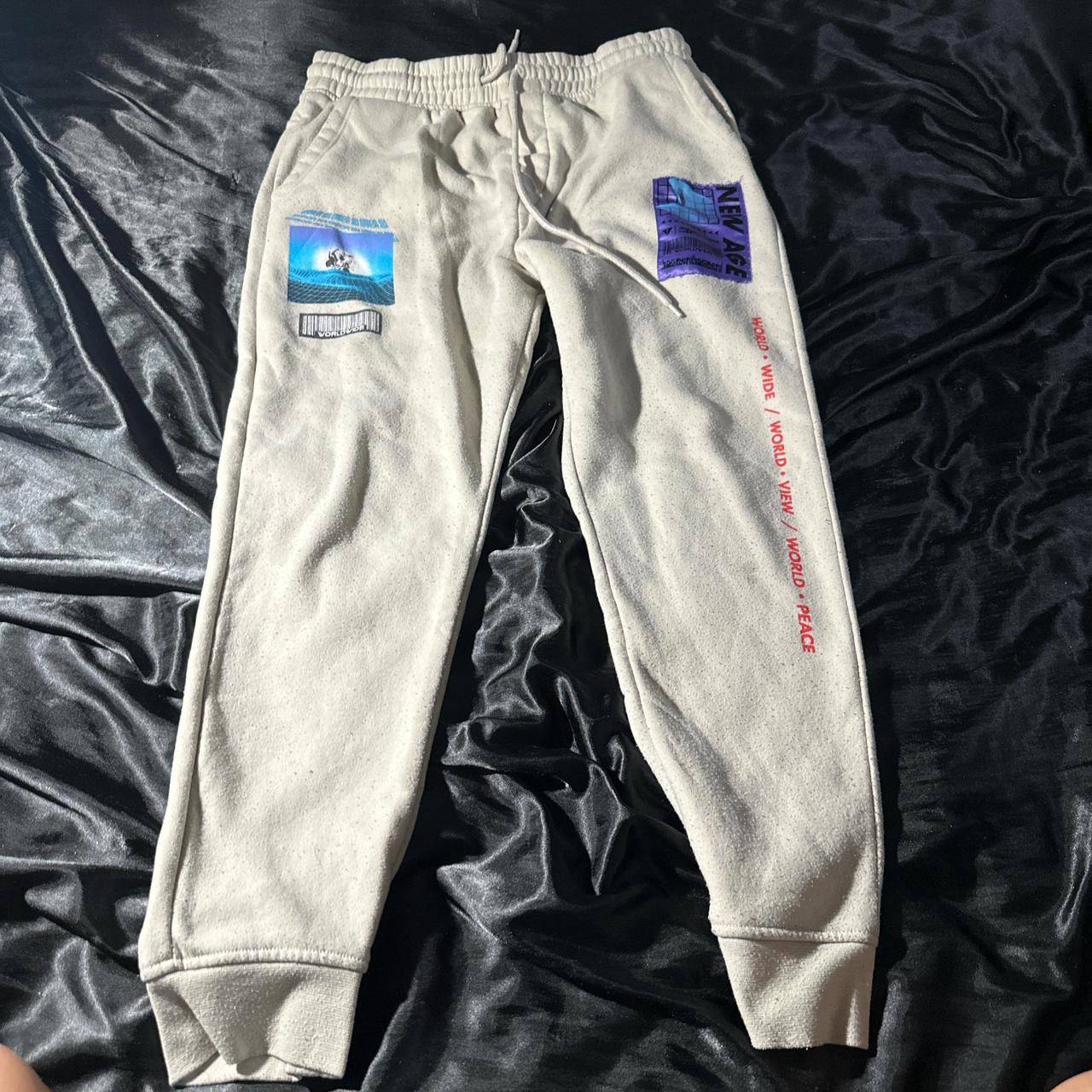 Graphic cream sweats from Brooklyn Cloth A lot of... - Depop