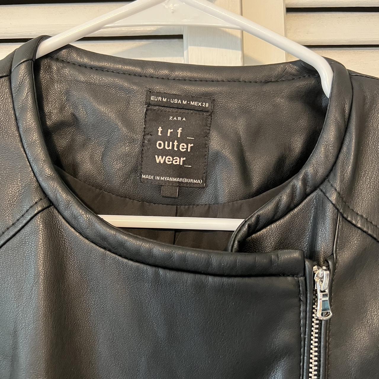 Zara TRF Outerwear Leather Jacket brand: Zara Depop