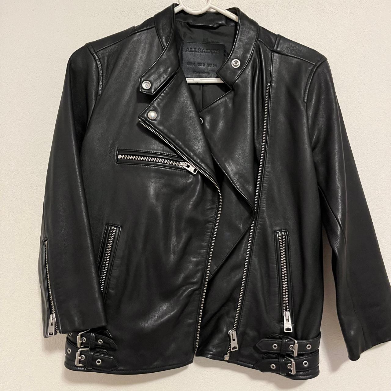 All Saints Leather Jacket Size 6 - Depop