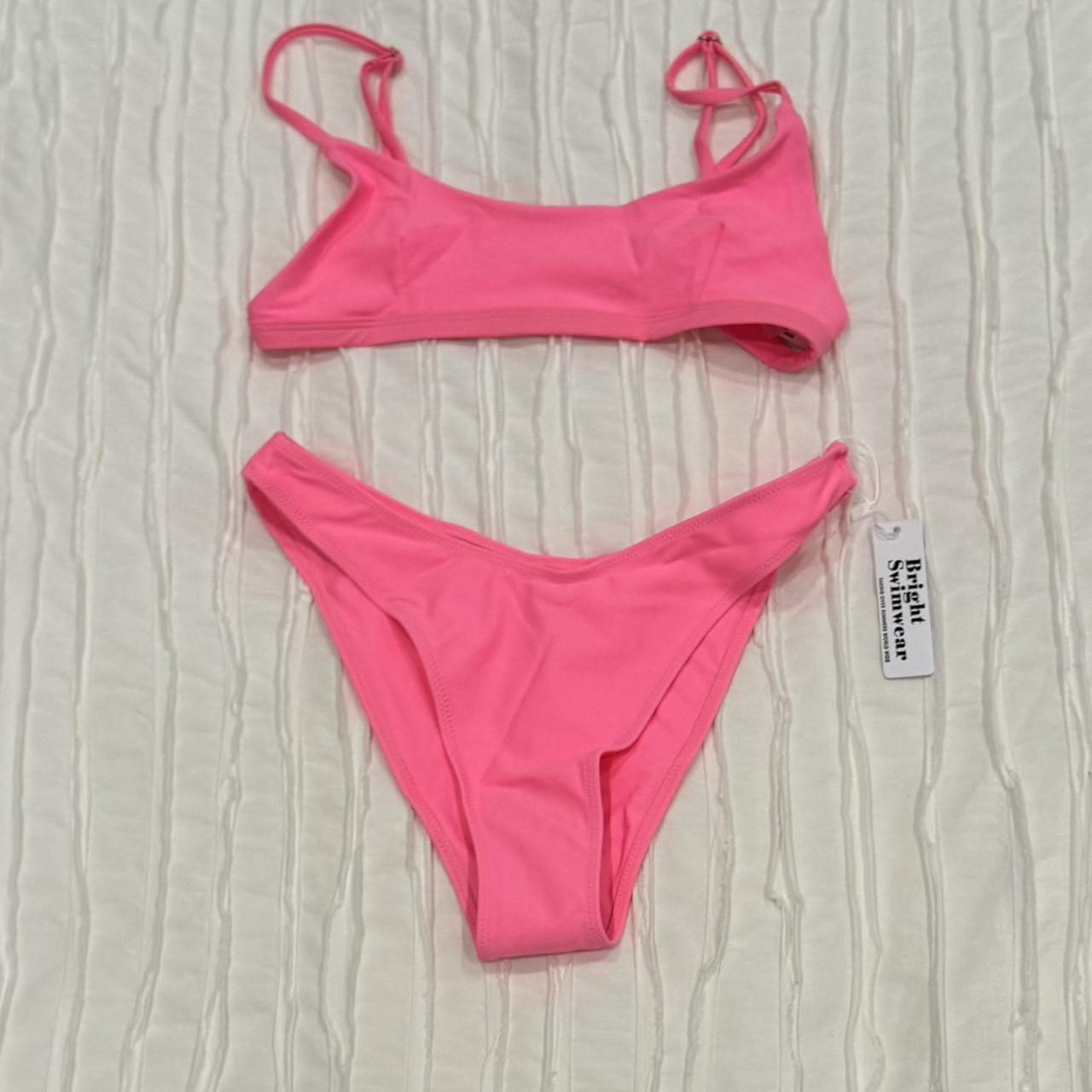 bright swimwear bubblegum pink bikini! brand new... - Depop