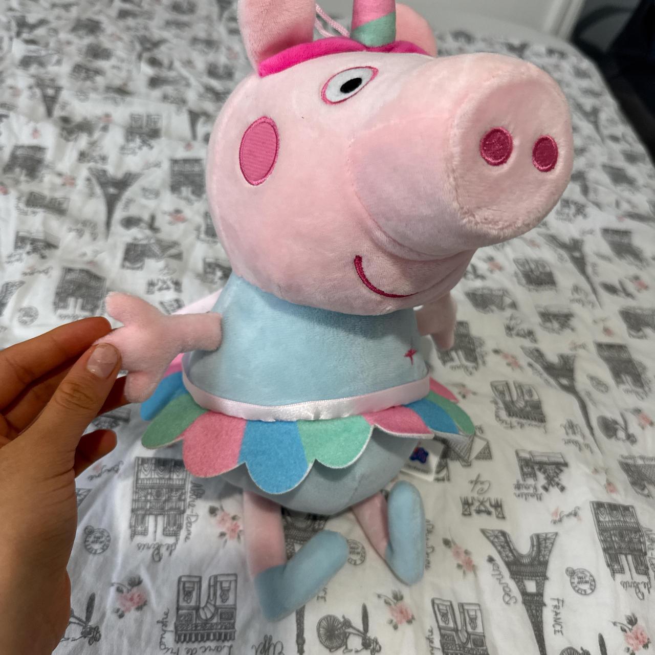 cute fairy peppa pig plush toy in pink and blue Has. Depop