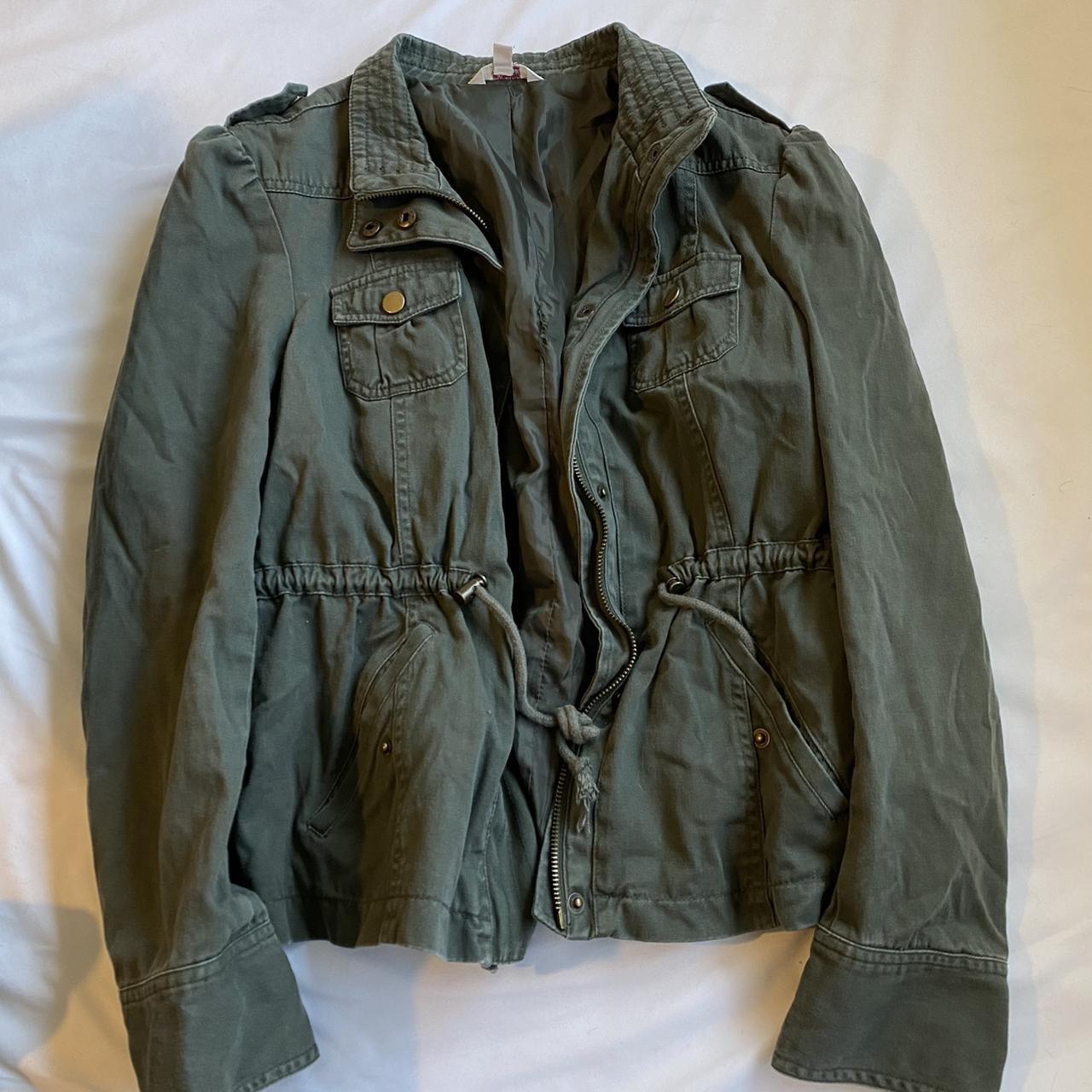 candies army green jacket message with any... - Depop