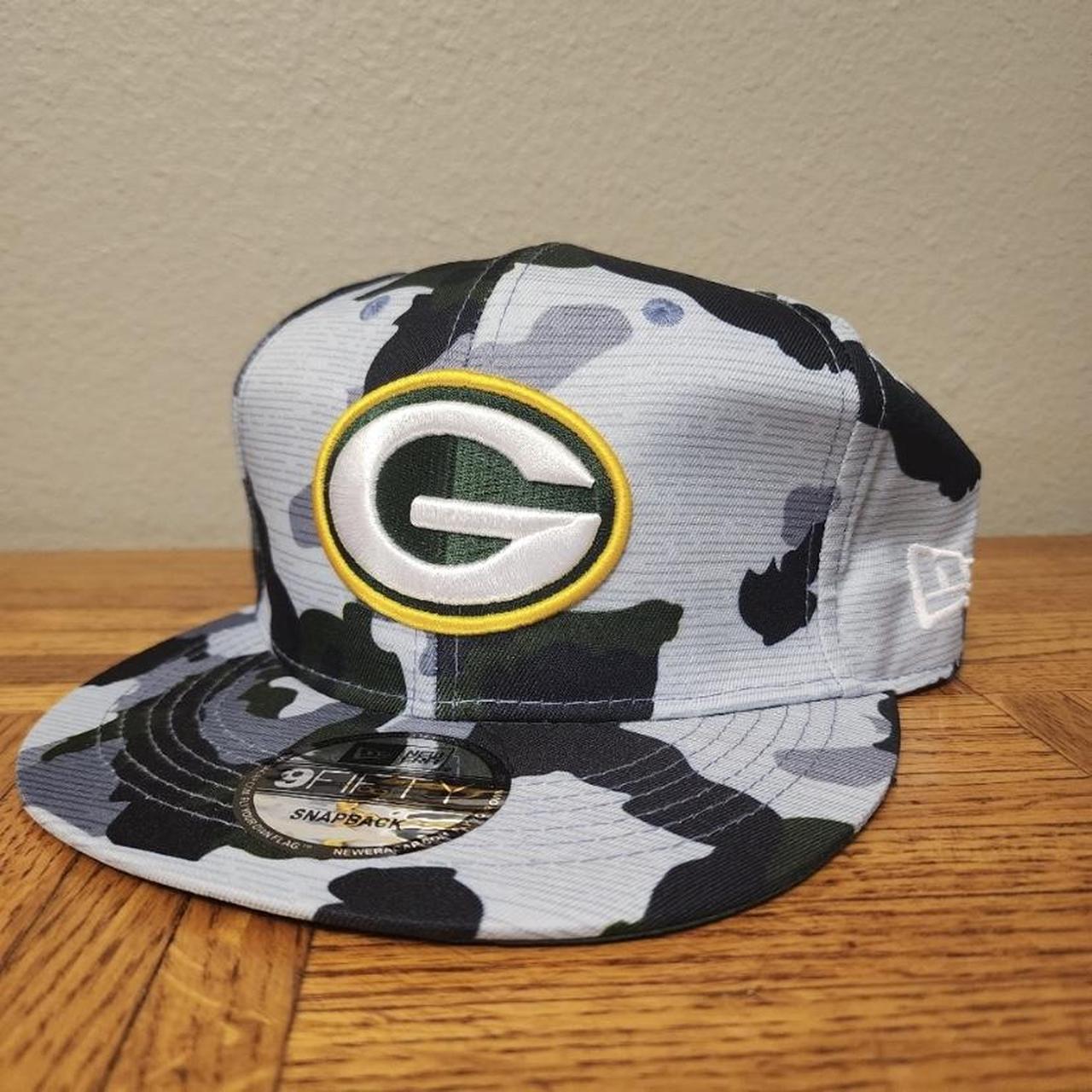 Men's New Era Black Green Bay Packers Camo 59FIFTY Fitted Hat