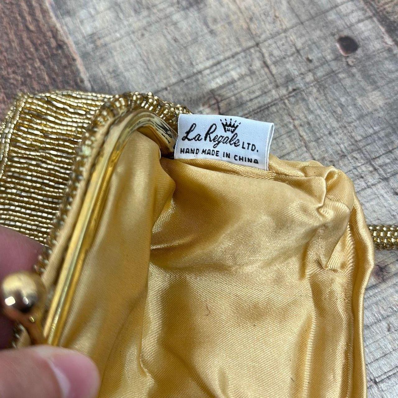 La Regale Vintage Gold-Colored Sequin & Beaded - Depop