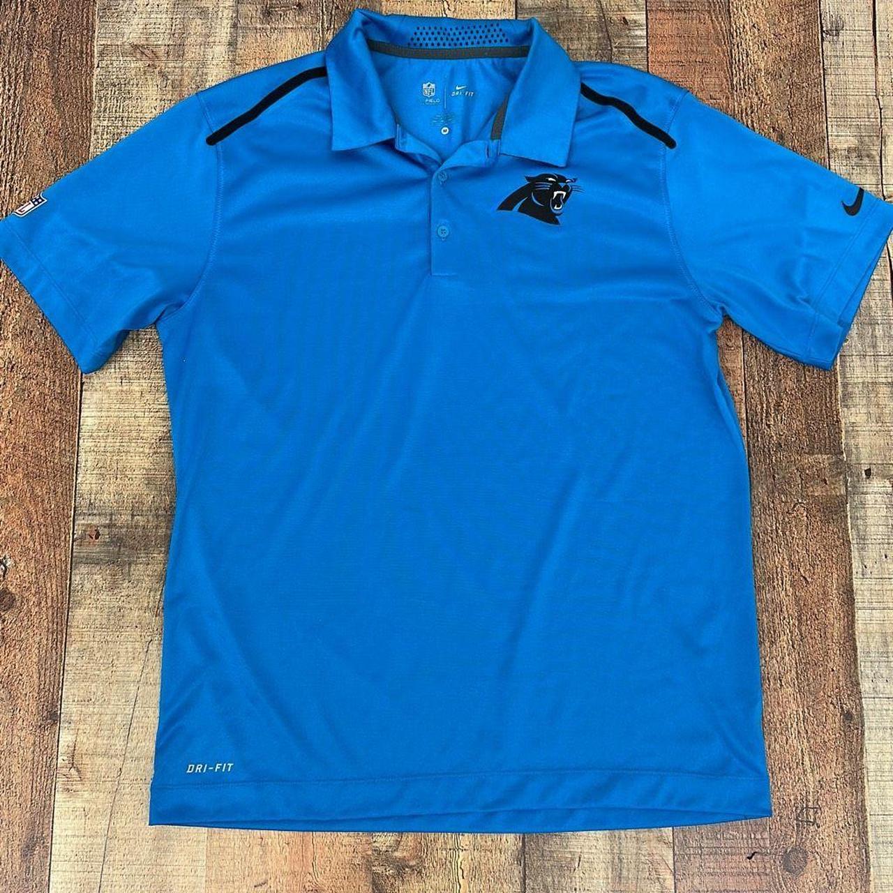 Nike, Shirts, Nike Dri Fit Carolina Panthers Nfl On Field Polo Shirt Mens  Size Large Blue Nfl