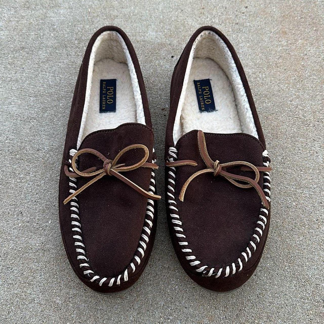 Polo Ralph Lauren Moccasin Slippers Brown Men s