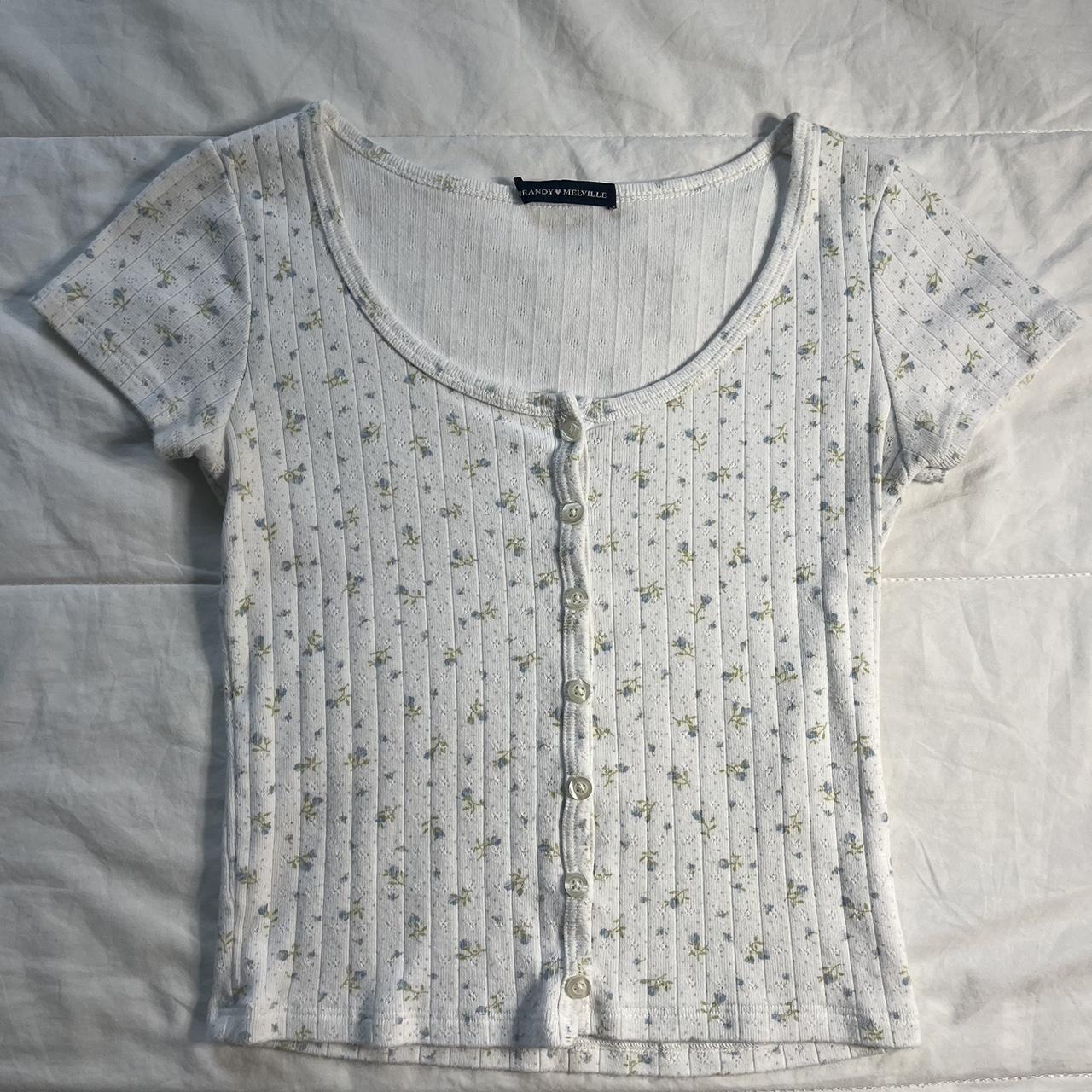 Brandy Melville floral top I believe it is a Zelly... Depop