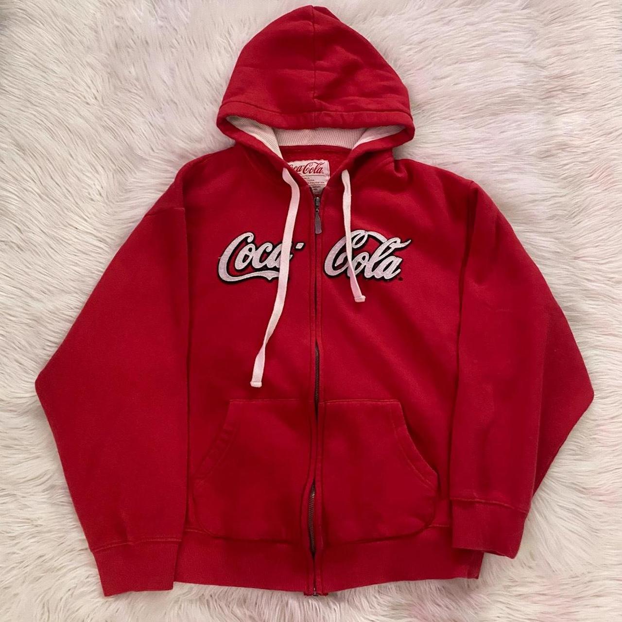 Coca Cola Women S Red Hoodie Depop