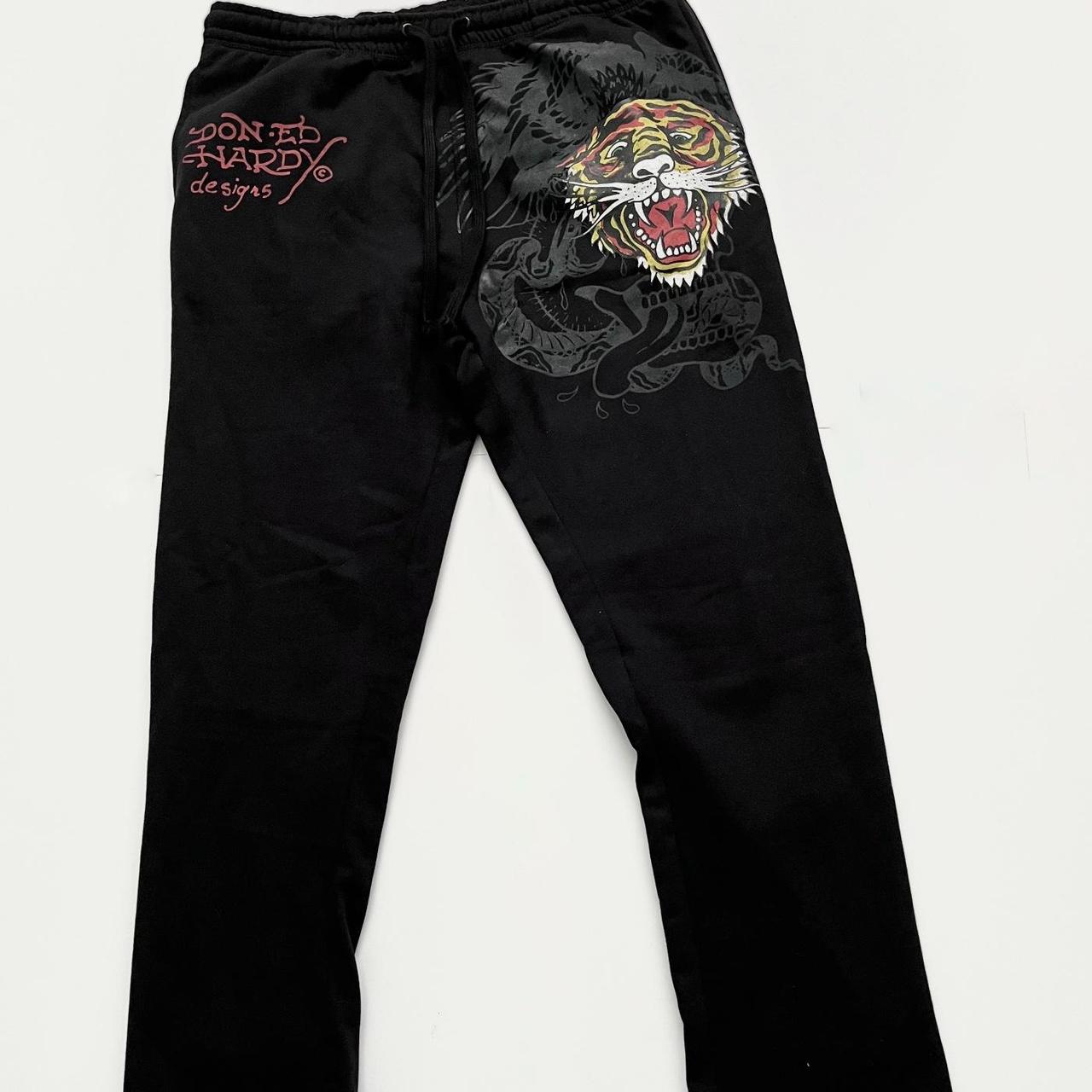 Y2k Ed Hardy Screaming Tigers Sweatpants New With Depop