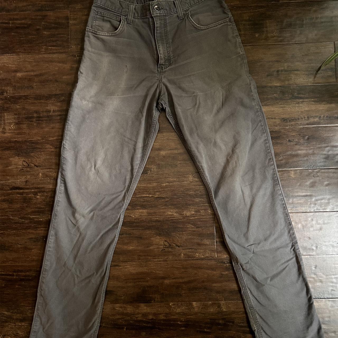 Grey Carhartt work pants. Obvious signs of wear with... - Depop